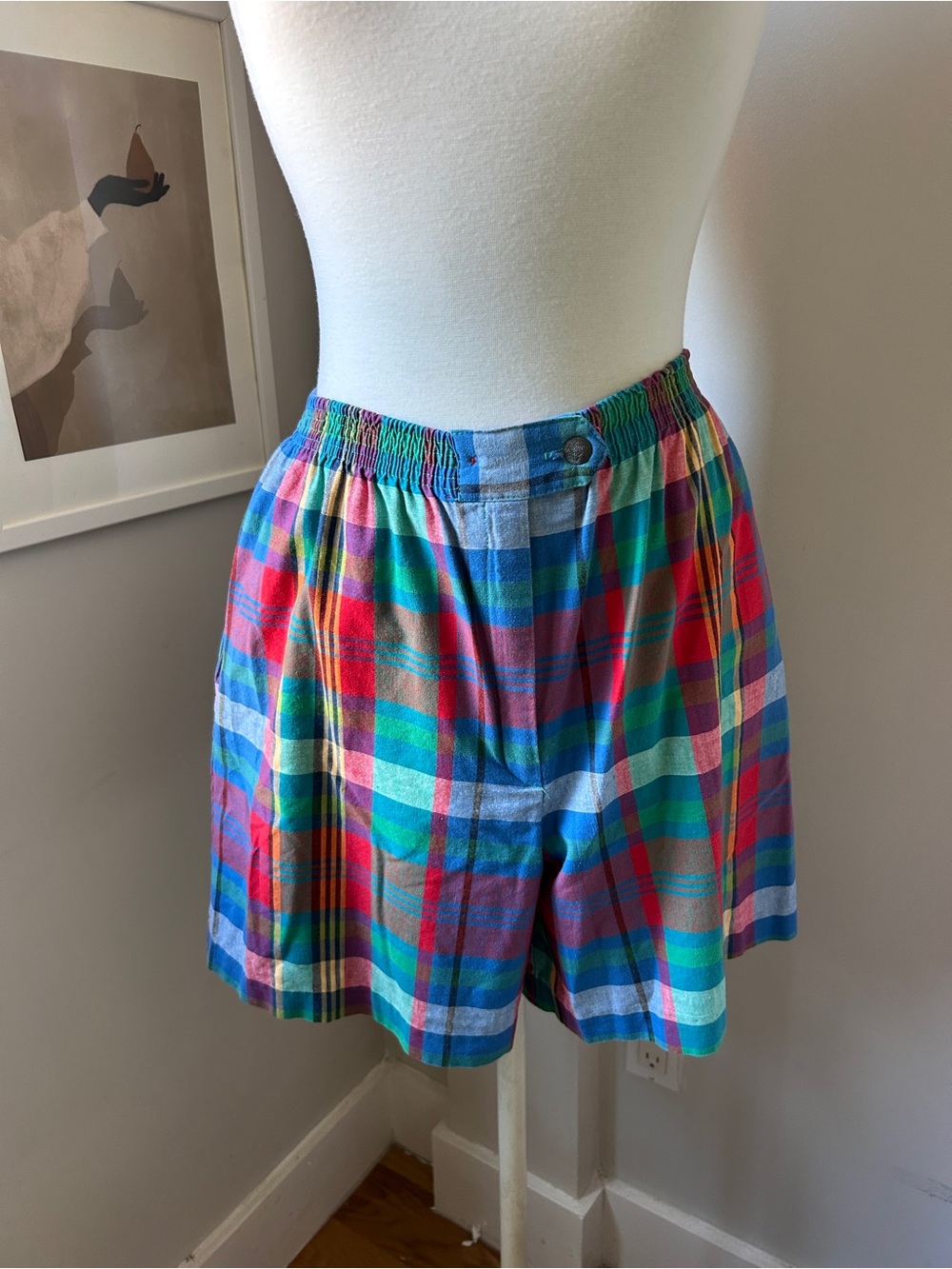 Vintage plaid shorts